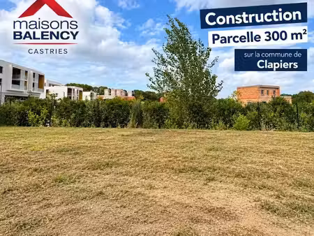 vente terrain 300 m² à clapiers (34830)  208 000 €