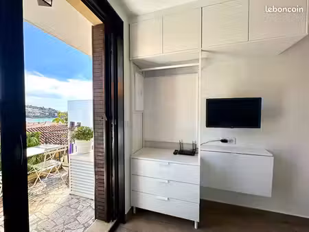 villefranche-sur-mer – studio meublé – grande terrasse – vue mer – bail mobilité