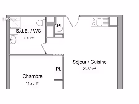 appartement 2 pièces 41 m²