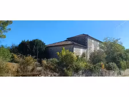 maison village en pierre jardin arbore