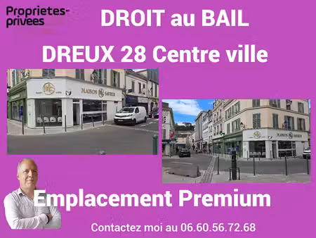 28100 dreux - cession de bail boulangerie pâtisserie 70 m2