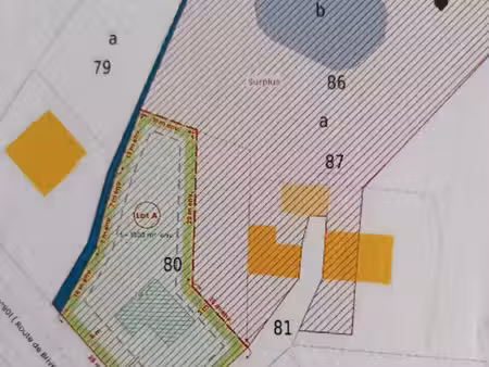 objat 15 mn de brive - beau terrain constructible avec cu en