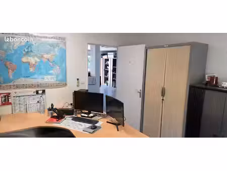 bureau meublé lumineux de 13 m² en rdc avec jardin