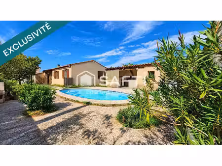 maison familiale individuelle-3 chambres- piscine- terrain plat de 627m²