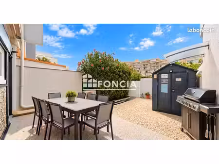canet sud – maison t3 – grand jardin – parking privatif – vue mer – à 100 m de la plage