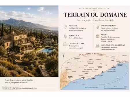 recherche terrain ou demeure pour projet familial