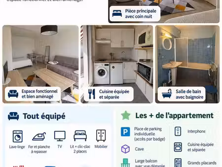 t1 bis 35 m2 en très bon état  meublé  limoges