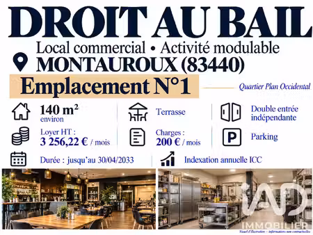 vente local commercial 140 m²