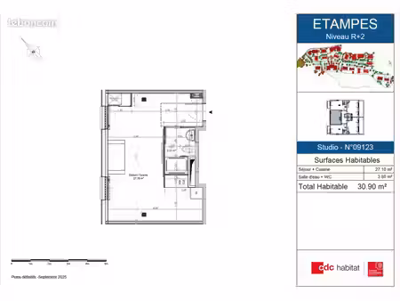 appartement 1 pièce 30 m²