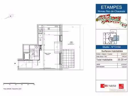 appartement 1 pièce 33 m²