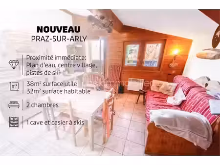 vente appartement 3 pièces 31.81 m² à praz-sur-arly (74120)  220 000 €