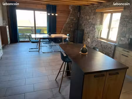 triplex de 160m²  de pierres et de bois avec vue sur lac léman