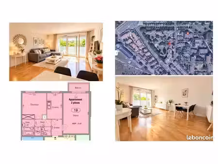 cergy préfecture - t2 meublé de 51 m² avec balcon et parking
