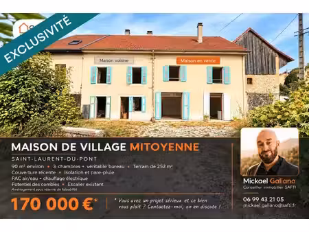 maison 90m²/hab  avec jardin  3 chambres et bureau