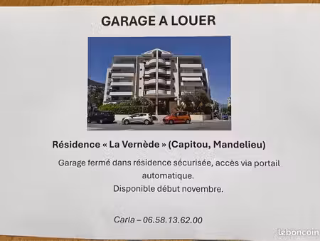 garage box fermé à louer