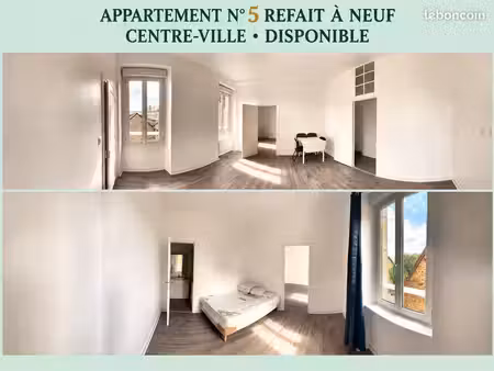 appartement rénové et meublé – centre-ville – internet offert
