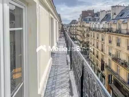 paris 2ème - a louer - magnifique 5 pièces de 130 m² avec balcon filant. paris 2ème - a lo