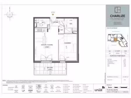 appartement 2 pièces 42 m²
