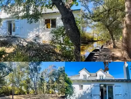 rare  île de fédrun  maison à rénover avec accès privatif au canal