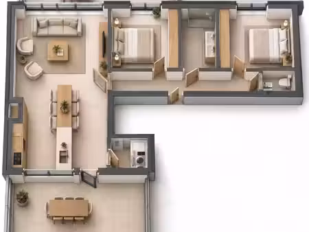 appartement te koop in kluisbergen met 2 slaapkamers