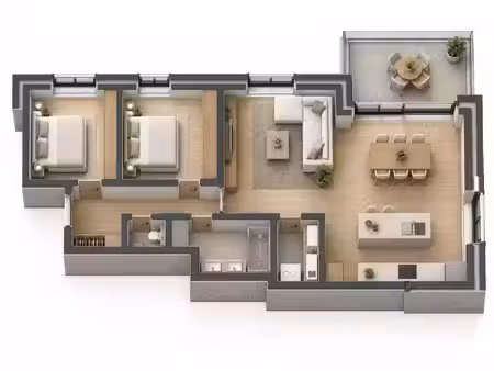appartement te koop in kluisbergen met 2 slaapkamers