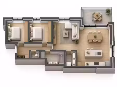 appartement te koop in kluisbergen met 2 slaapkamers