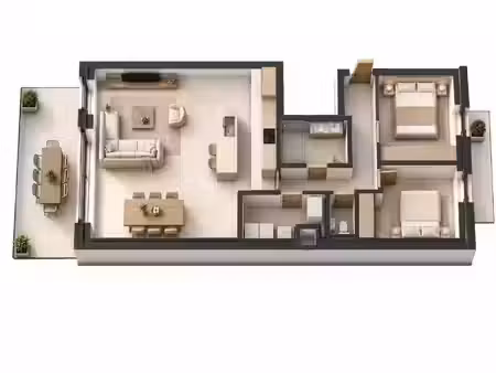 appartement te koop in kluisbergen met 2 slaapkamers