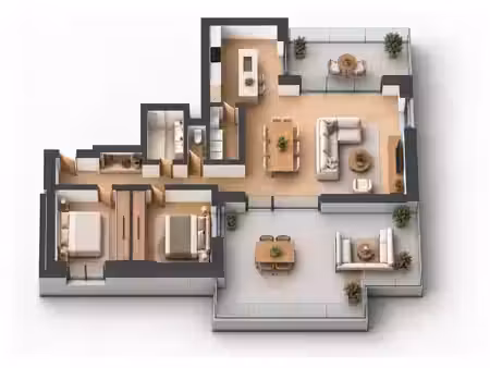 appartement te koop in kluisbergen met 2 slaapkamers