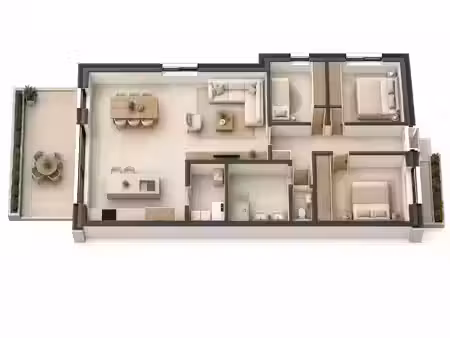 appartement te koop in kluisbergen met 3 slaapkamers