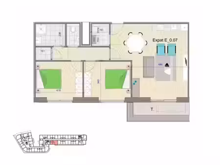 appartement à louer à jozef van damstraat woluwe-saint-etienne (rbw30539)
