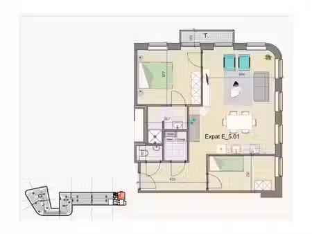 appartement à louer à jozef van damstraat woluwe-saint-etienne (rbw30544)