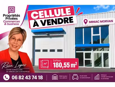 ille-et-vilaine-miniac morvan - local professionnel 180 55m2 porte sectionnelle