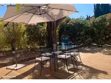 appartement meublé  climatisé 2pièces terrasse  jardin  parking à 10mn d'aix