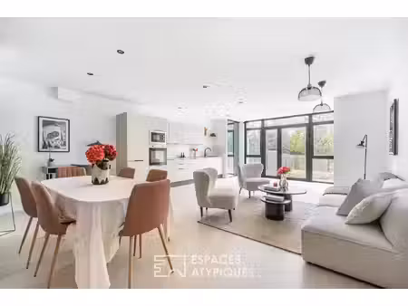 appartement type loft rénové contemporain avec jardin privatif