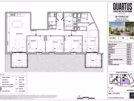 appartement 5 pièces 92 m²