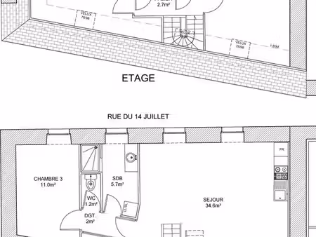 audierne: loue appartement t4