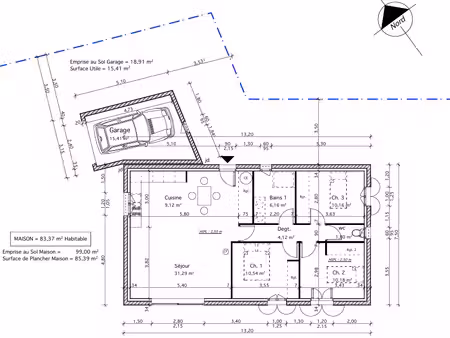 maison t4 avec garage a st maximin lot 5