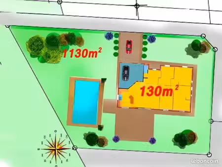 maison avec terrain 1130 m2