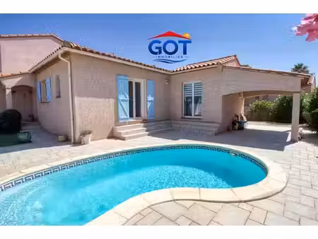 claira - villa 4 faces de 122 m² utiles avec piscine  garage et extérieur parfaitement amé