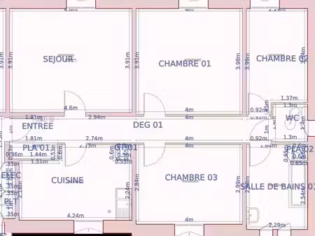 appartement 4 pièces 86 m²