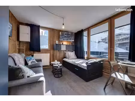 tignes val claret – le bollin – 20 m² rénové – skis aux pieds – vue glacier - casier a ski