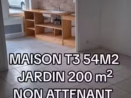 maison t3 + jardin