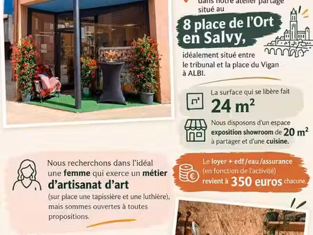 place dans une boutique partagée... trois artisans