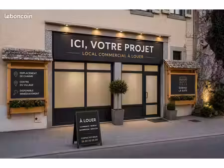 local commercial rénové à louer - cluses