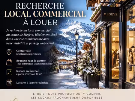 recherche local commercial à louer megeve