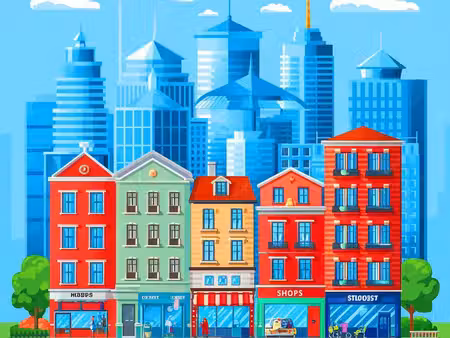 local commercial centre ville