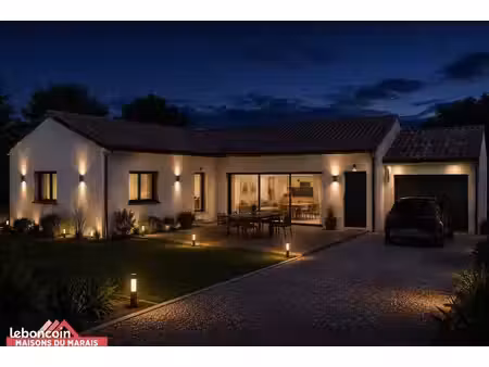 maison 90 m² avec terrain à le gue-de-velluire