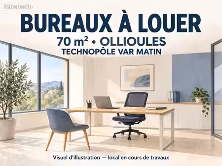 à louer – local professionnel de 70 m² à ollioules – médical / paramédical