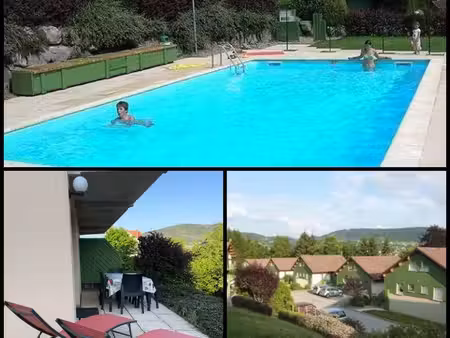 appartement rdj terrasse vue lac gérardmer - copro avec piscine
