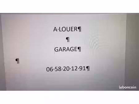 garage à louer
